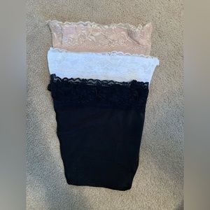 Snap on smock camisole, lace, 3 pack